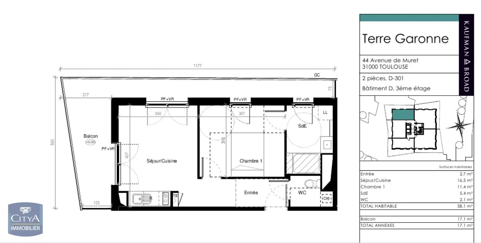 Photo 5 Appartement 2 pièces 38.1m²
