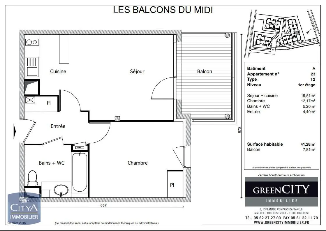 Photo 1 Appartement 2 pièces 41.28m²