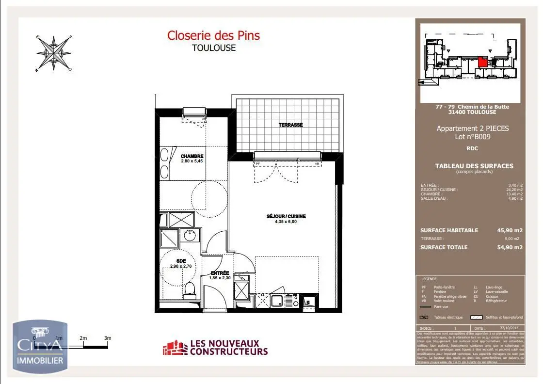 Photo 1 Appartement 2 pièces 45.9m²
