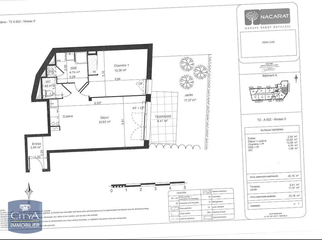 Photo 1 Appartement 2 pièces 45.16m²