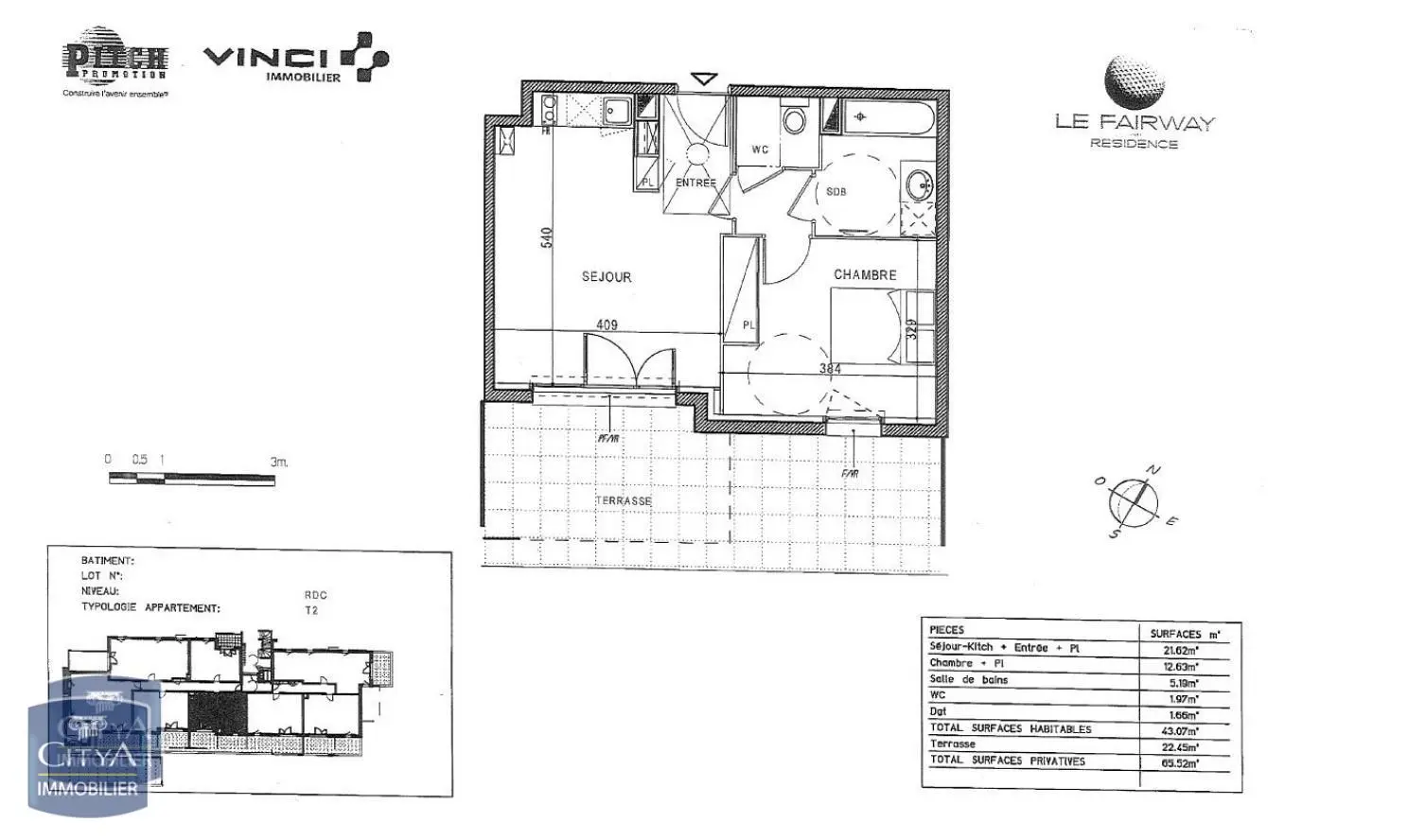 Photo 2 Appartement 2 pièces 43.07m²