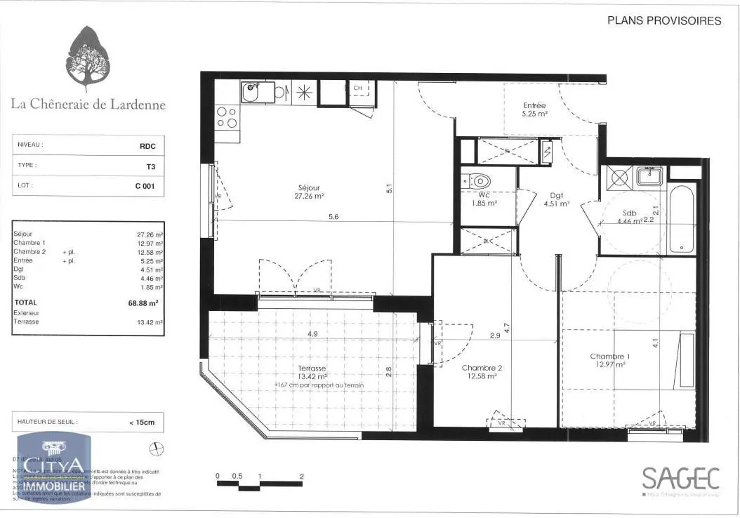 Photo 1 Appartement 3 pièces 69.24m²