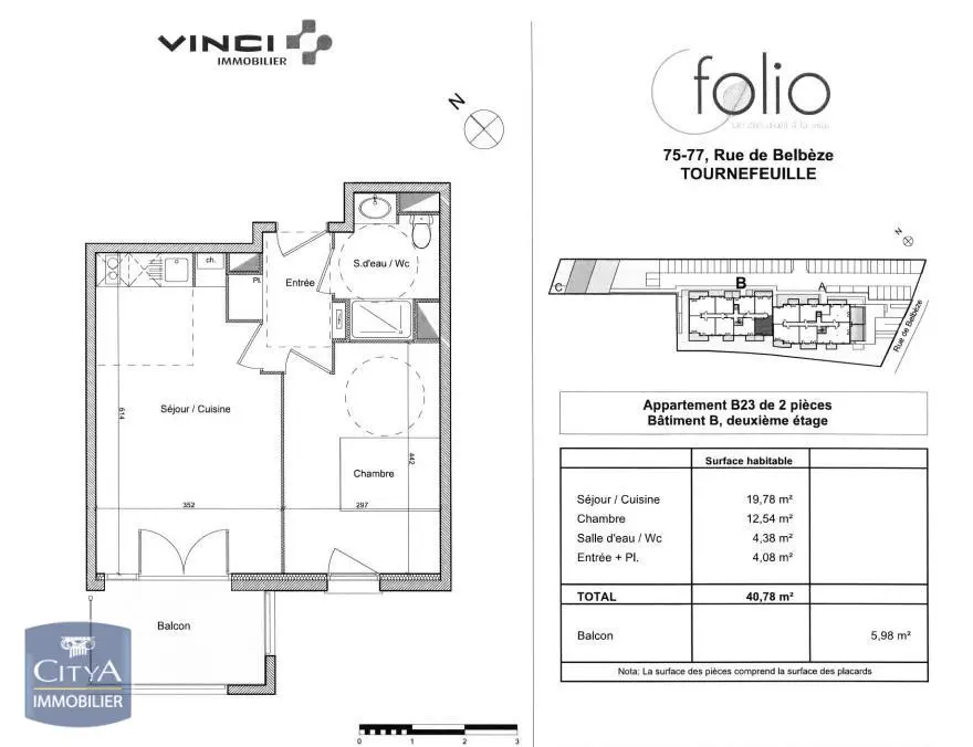 Photo 1 Appartement 2 pièces 40.95m²