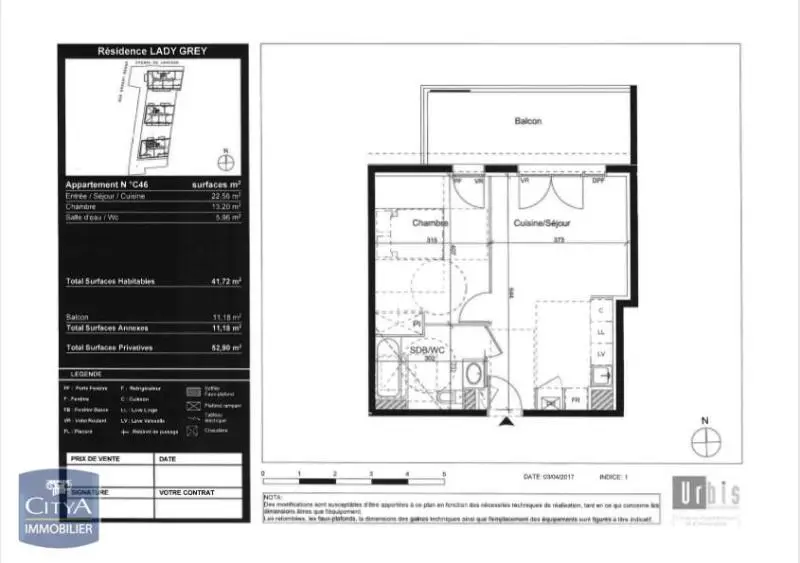 Photo 2 Appartement 2 pièces 41.37m²
