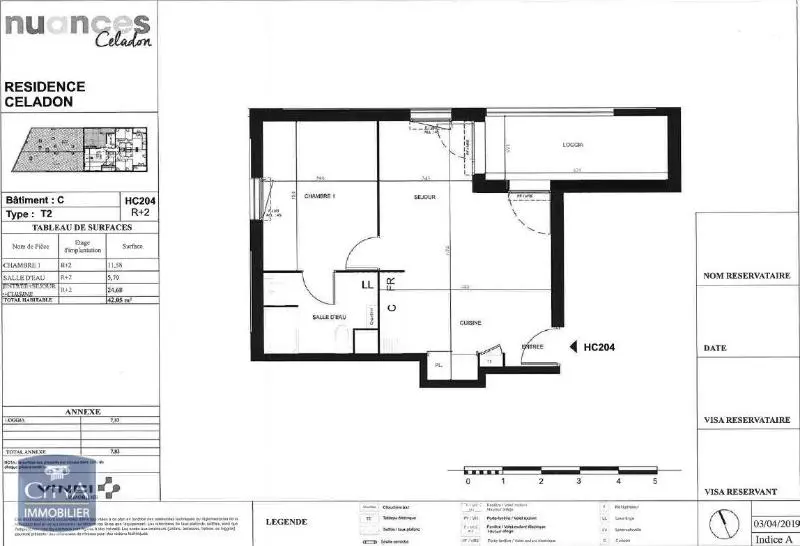 Photo 2 Appartement 2 pièces 42.05m²