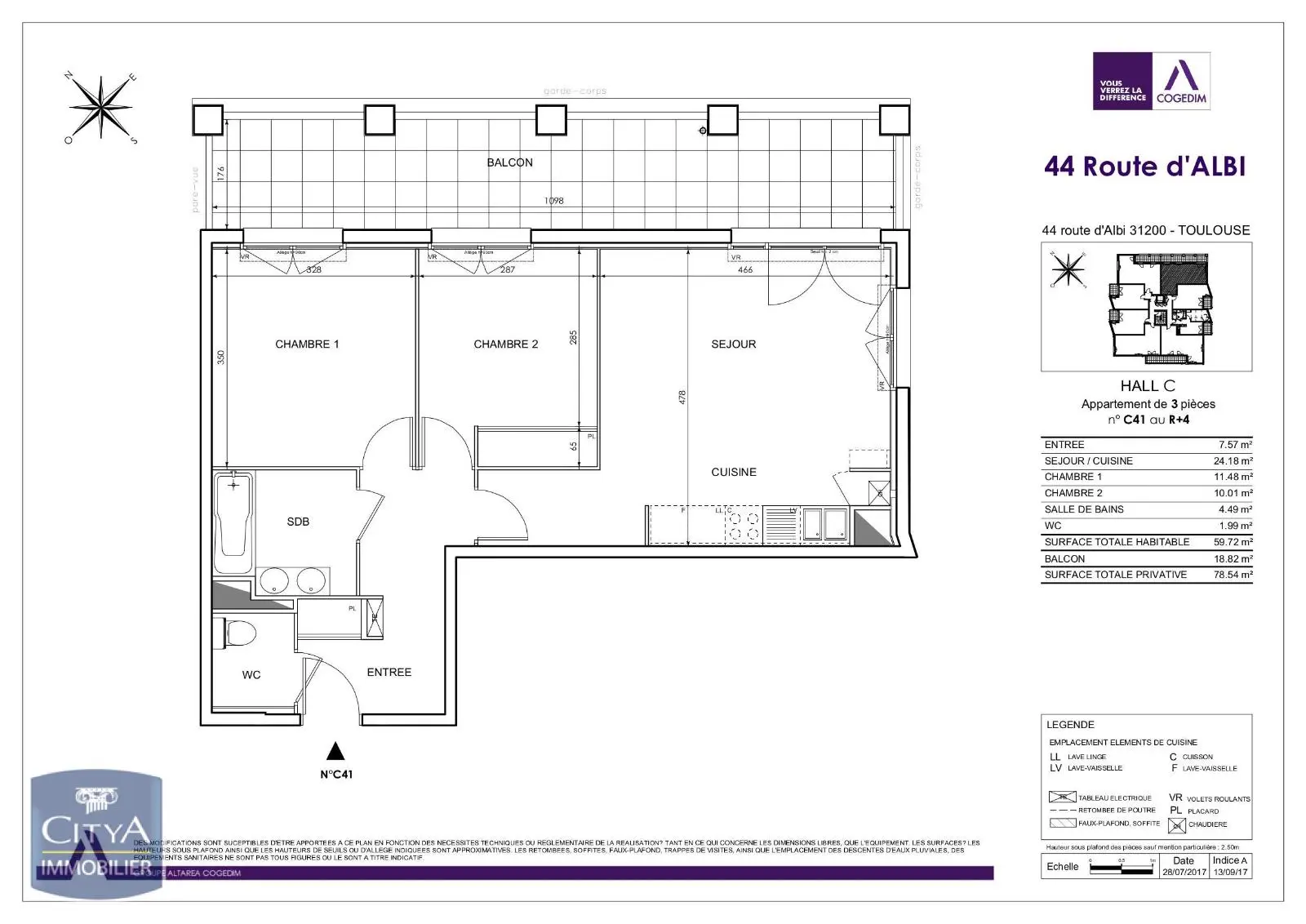 Photo 1 Appartement 3 pièces 59.72m²