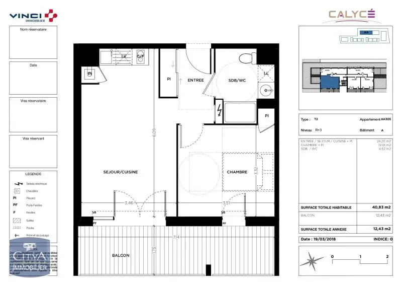 Photo 4 Appartement 2 pièces 40.56m²