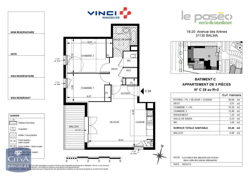 Photo 1 Appartement 3 pièces 64m²