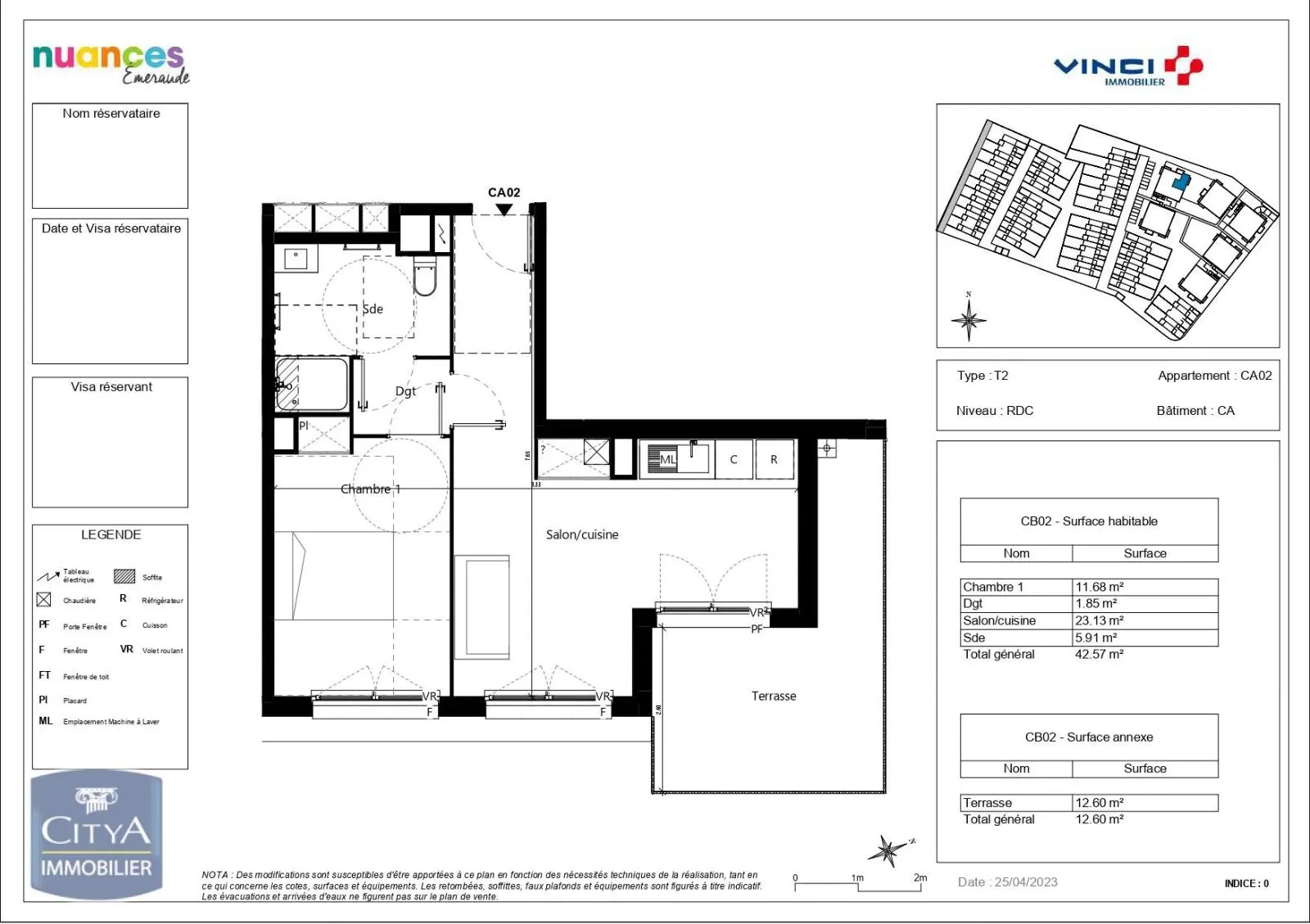 Photo 2 Appartement 2 pièces 42.57m²