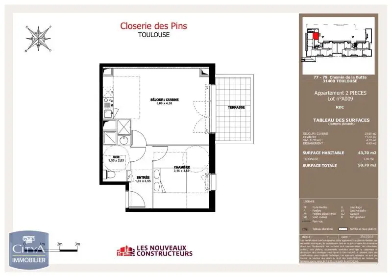 Photo 2 Appartement 2 pièces 44.1m²