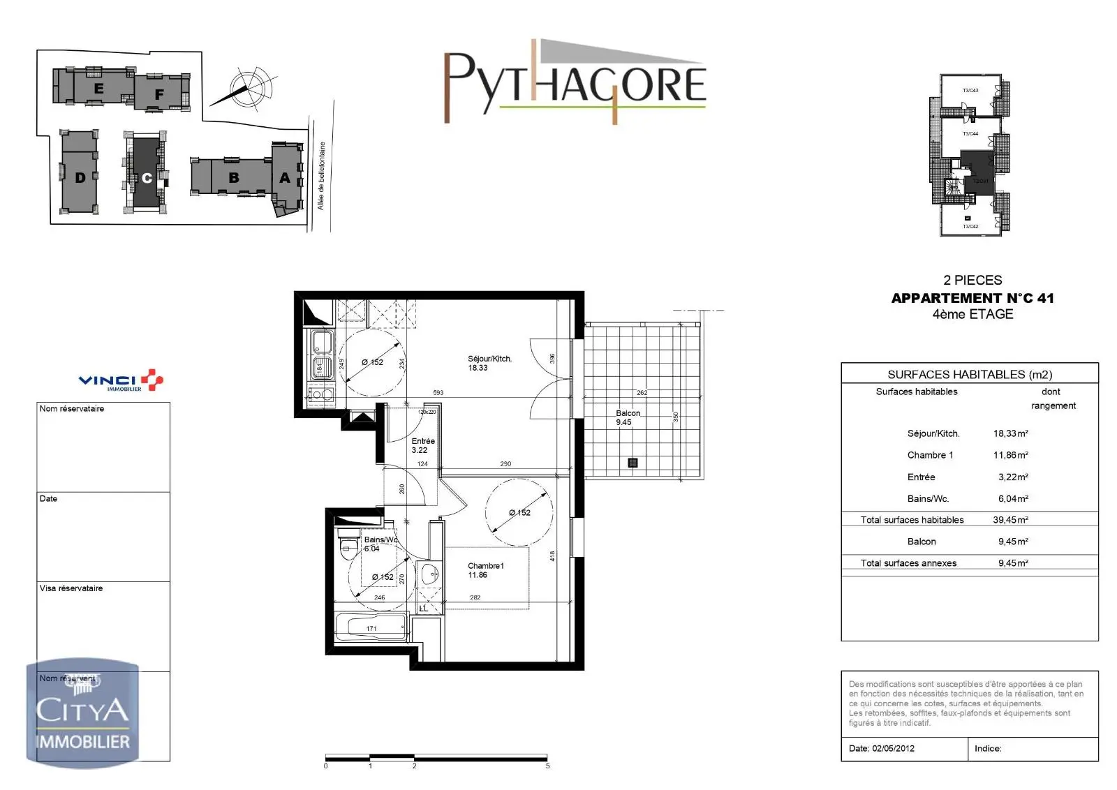 Photo 1 Appartement 2 pièces 39.45m²