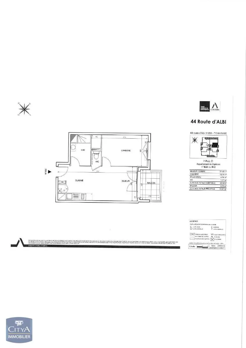 Photo 2 Appartement 2 pièces 41.82m²