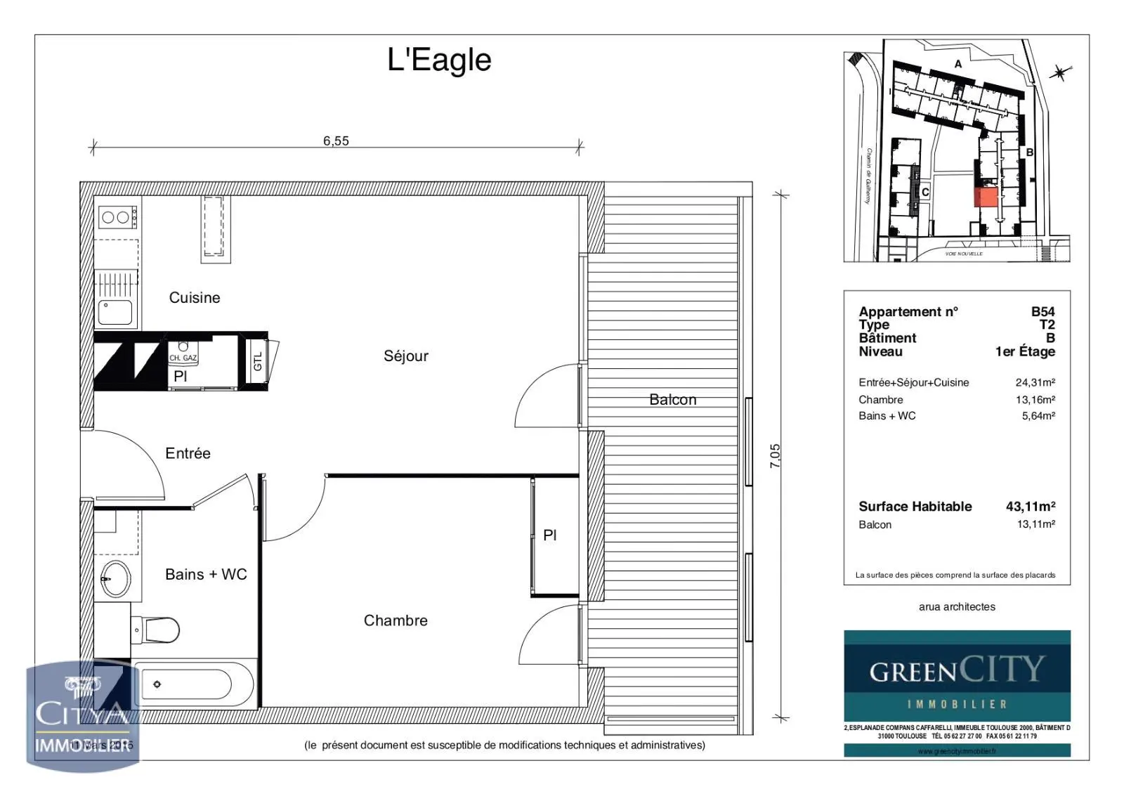 Photo 1 Appartement 2 pièces 43m²