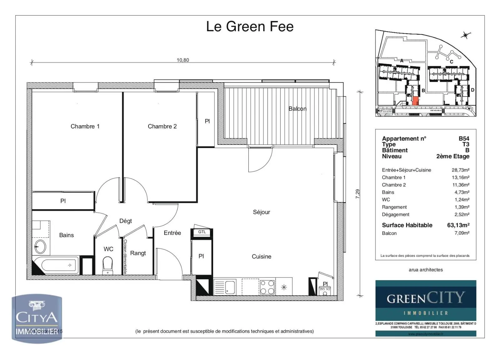 Photo 6 Appartement 3 pièces 63.13m²
