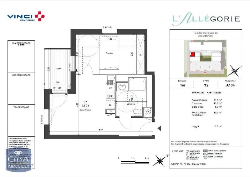 Photo 14 Appartement 2 pièces 40.08m²