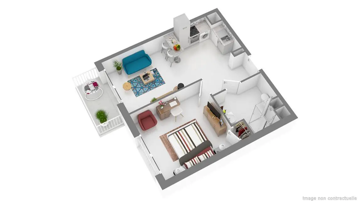 Photo 3 Appartement 2 pièces 38m²