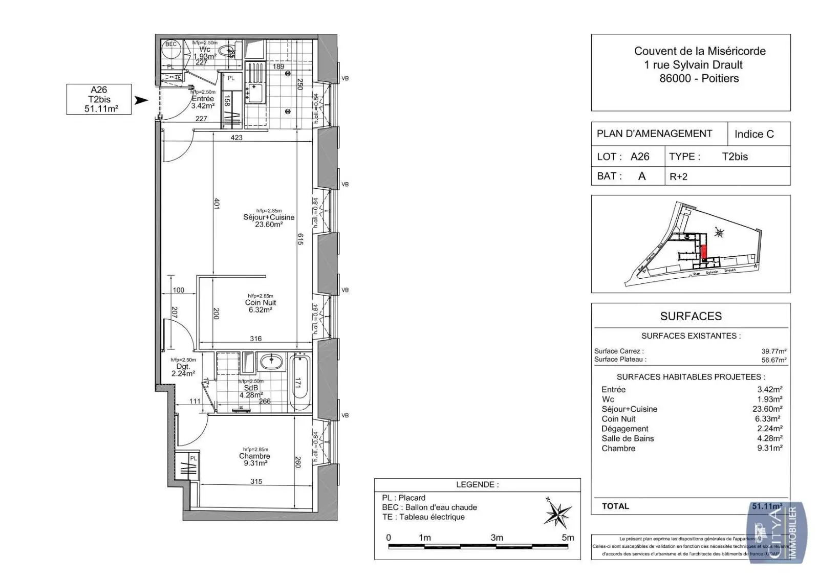Photo 7 Appartement 3 pièces 51.43m²