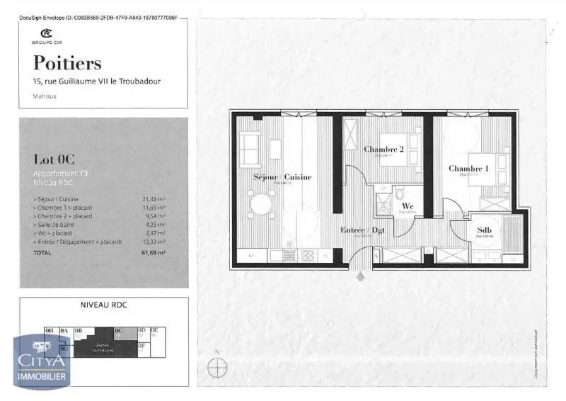 Photo 12 Appartement 3 pièces 60.73m²
