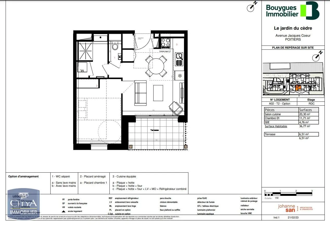 Photo 2 Appartement 2 pièces 38.39m²