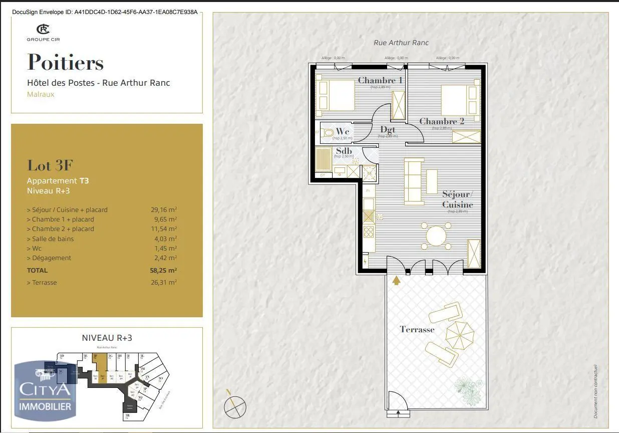 Photo 12 Appartement 3 pièces 58.25m²