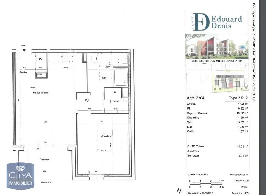 Photo 1 Appartement 2 pièces 42.53m²