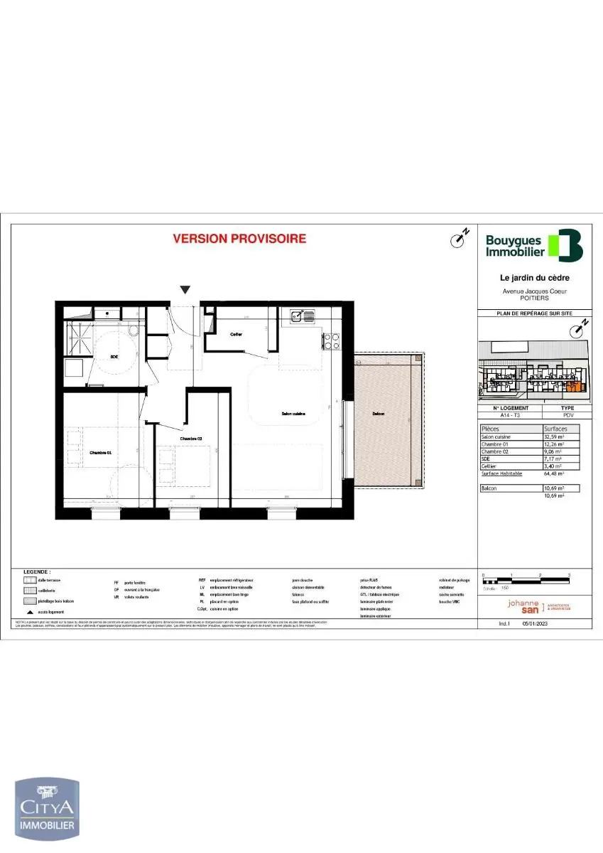 Photo 8 Appartement 3 pièces 64.48m²