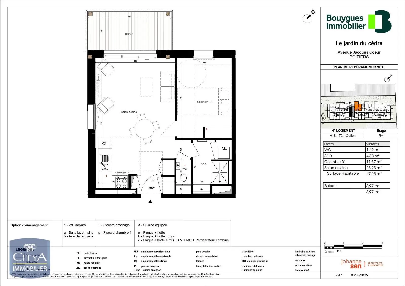Photo 2 pour Appartement 2 pièces 47.05m² Photo 2 Appartement 2 pièces 47.05m²