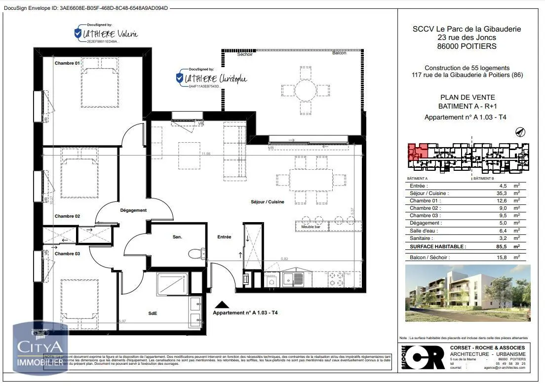 Photo 1 Appartement 4 pièces 85.5m²