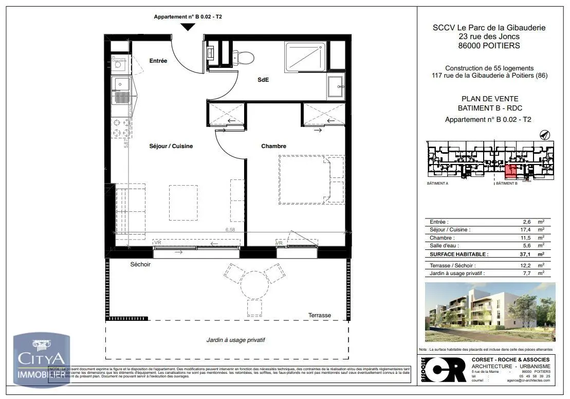Photo 1 Appartement 2 pièces 37.1m²