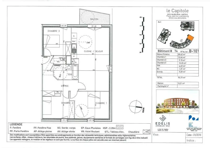 Photo 16 Appartement 4 pièces 75.77m²