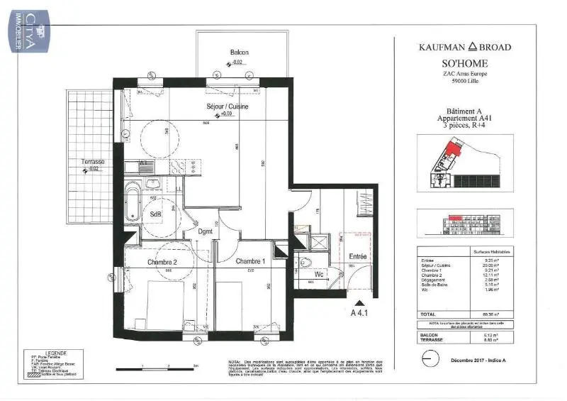 Photo 6 Appartement 3 pièces 69.36m²