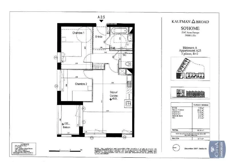 Photo 3 Appartement 3 pièces 60.84m²