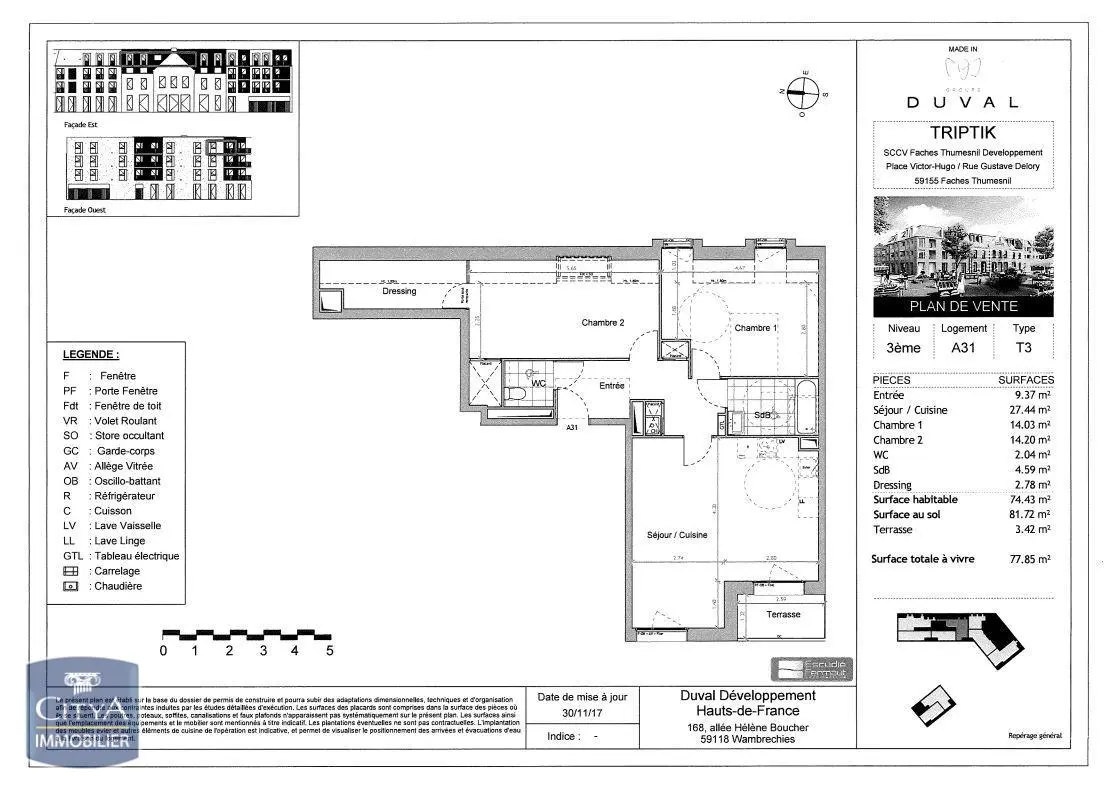 Photo 6 Appartement 3 pièces 74.45m²