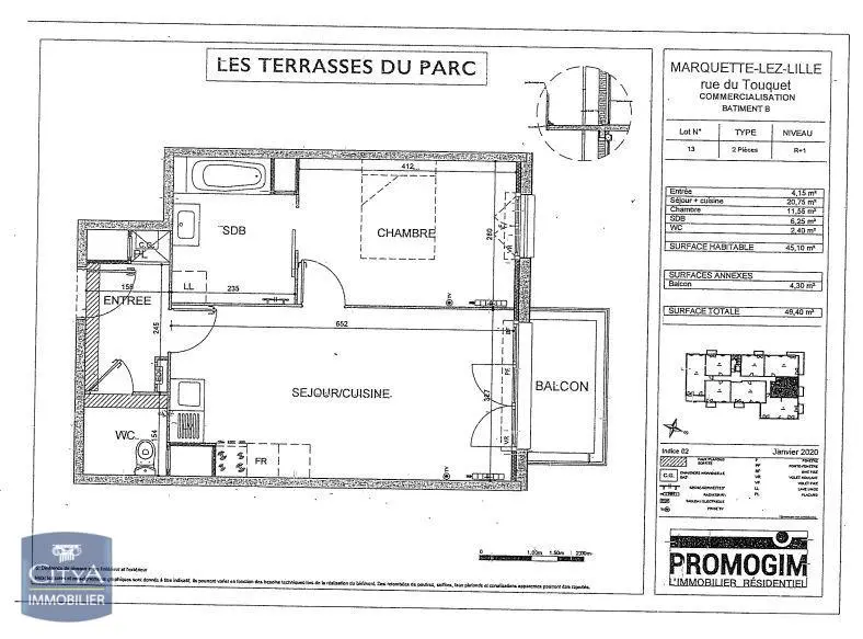Photo 13 Appartement 2 pièces 45.1m²