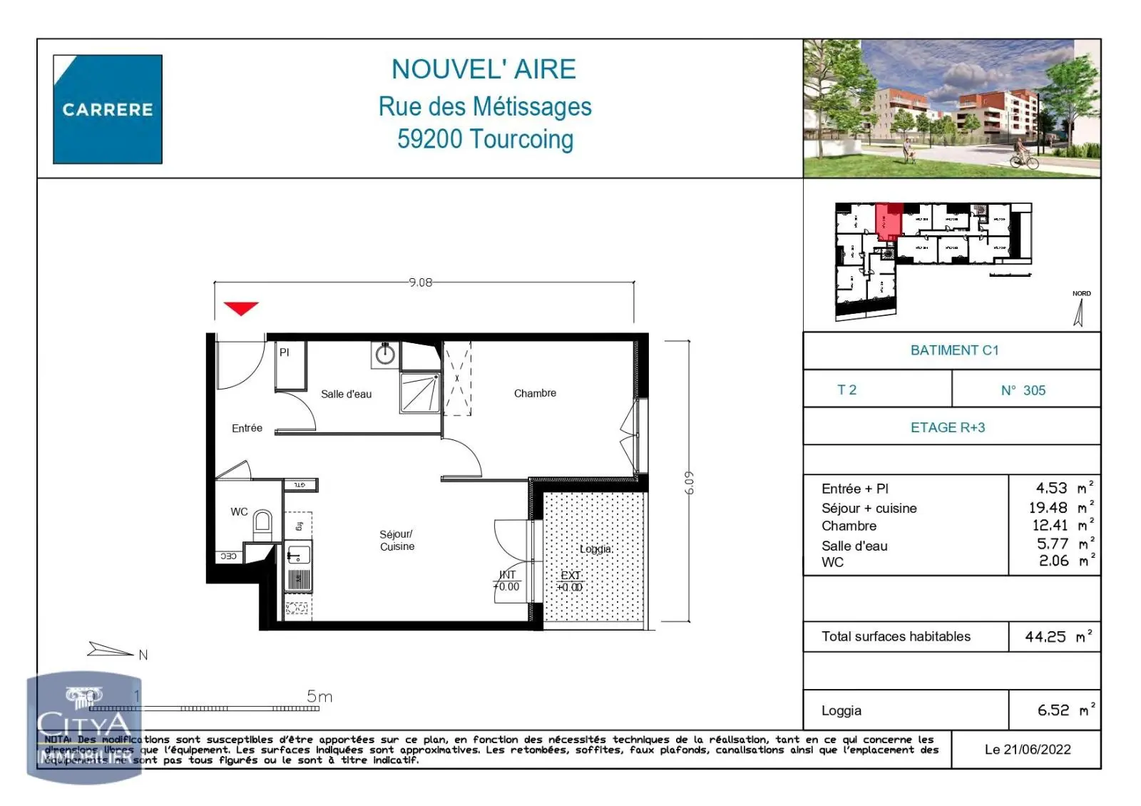 Photo 1 Appartement 2 pièces 44.25m²