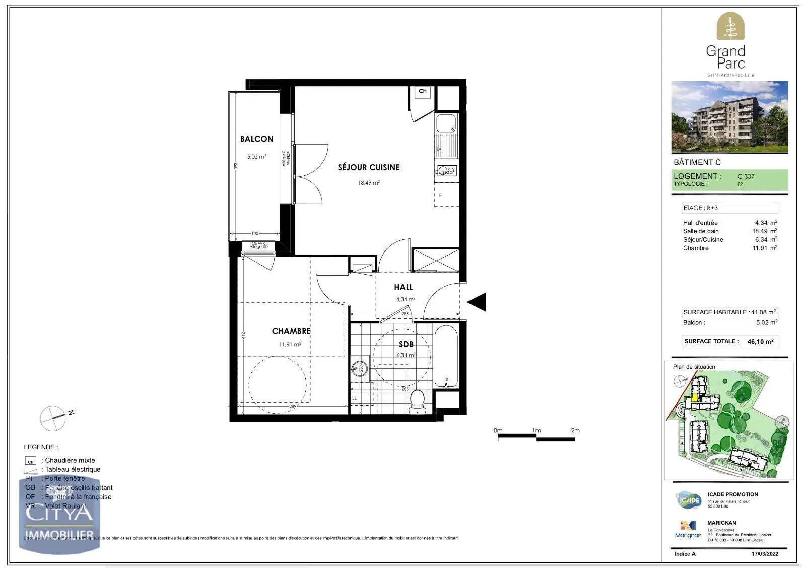 Photo 1 Appartement 2 pièces 41.08m²