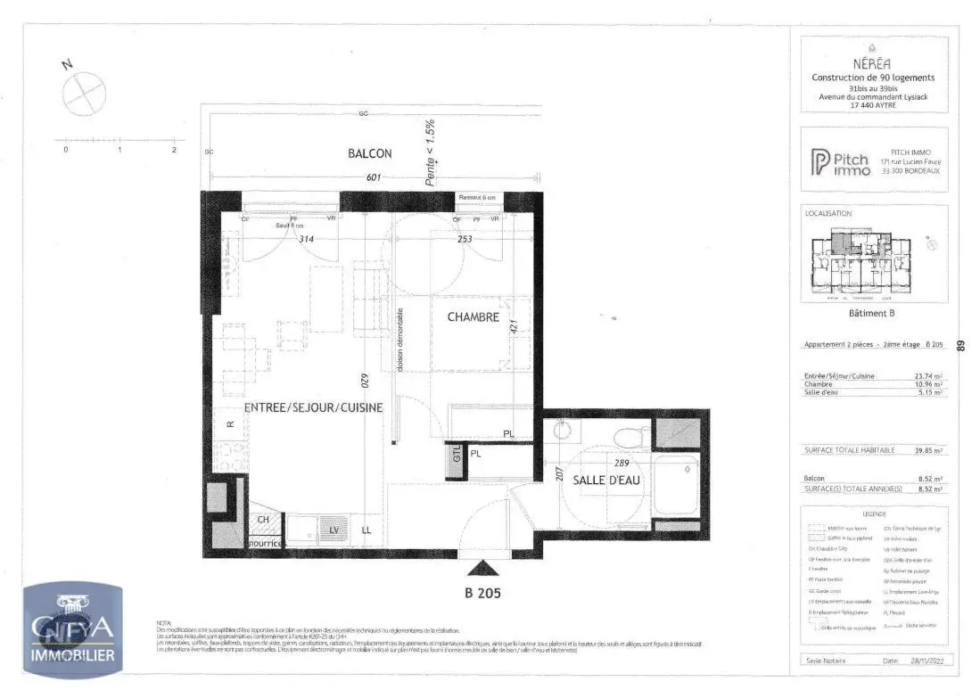 Photo 1 Appartement 2 pièces 39.85m²
