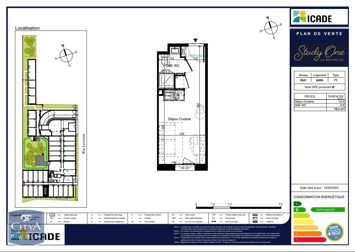 Photo 1 Appartement 1 pièce 18.3m²