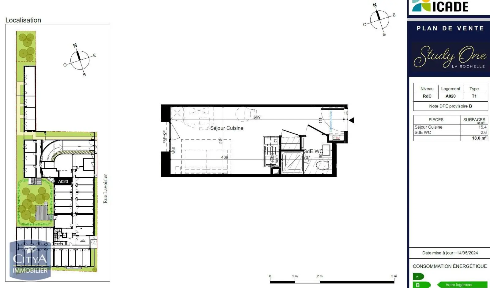 Photo 2 Appartement 1 pièce 18m²