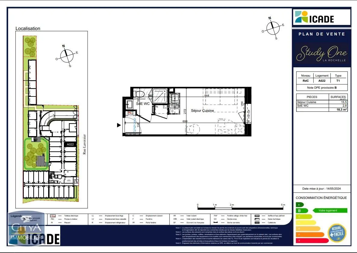 Photo 1 Appartement 1 pièce 18.3m²