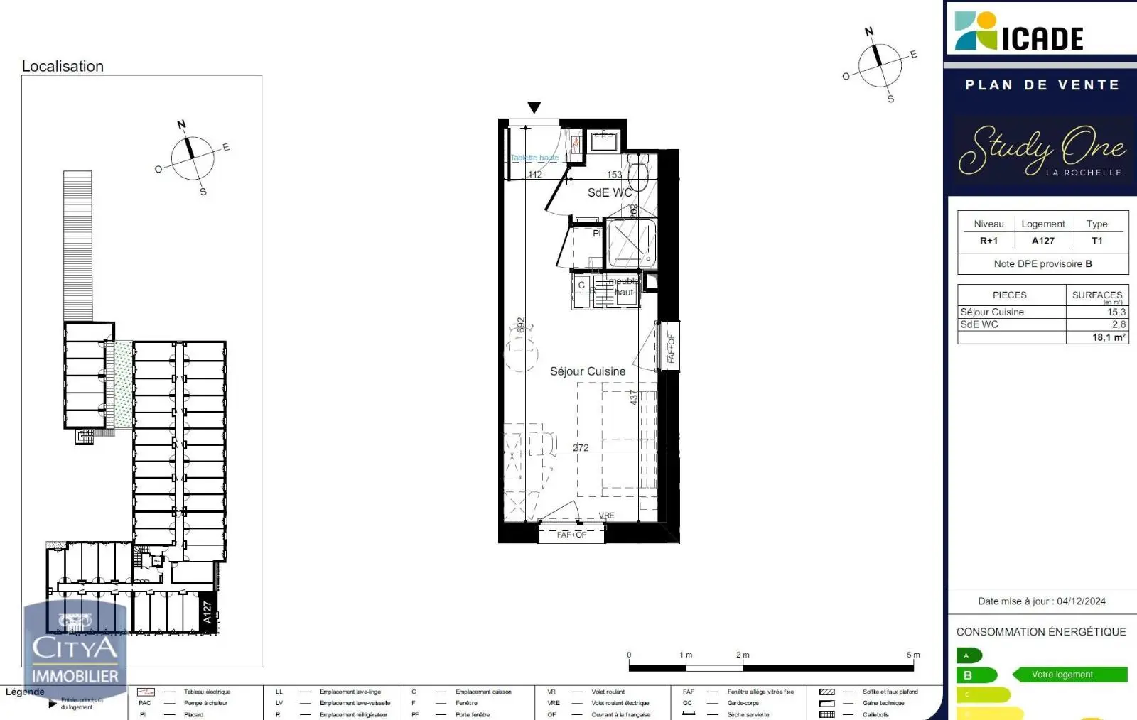Photo 2 Appartement 1 pièce 18.1m²
