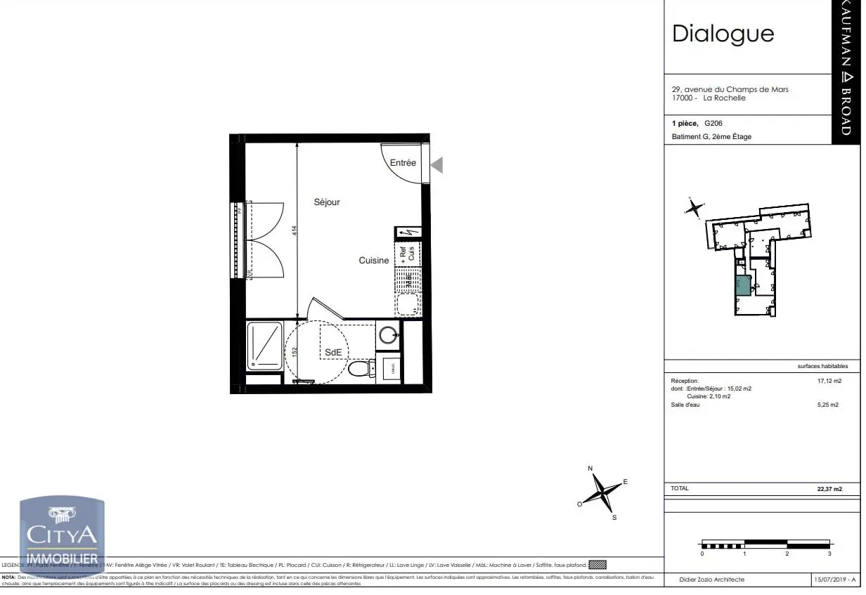 Photo 8 Appartement 1 pièce 22.37m²