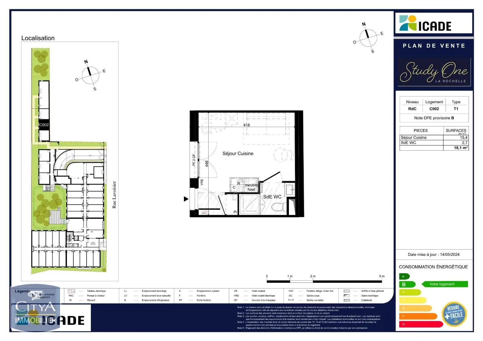 Photo 2 Appartement 1 pièce 18.1m²