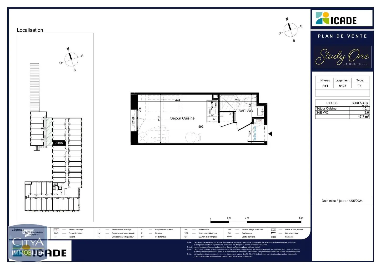 Photo 2 Appartement 1 pièce 17.7m²