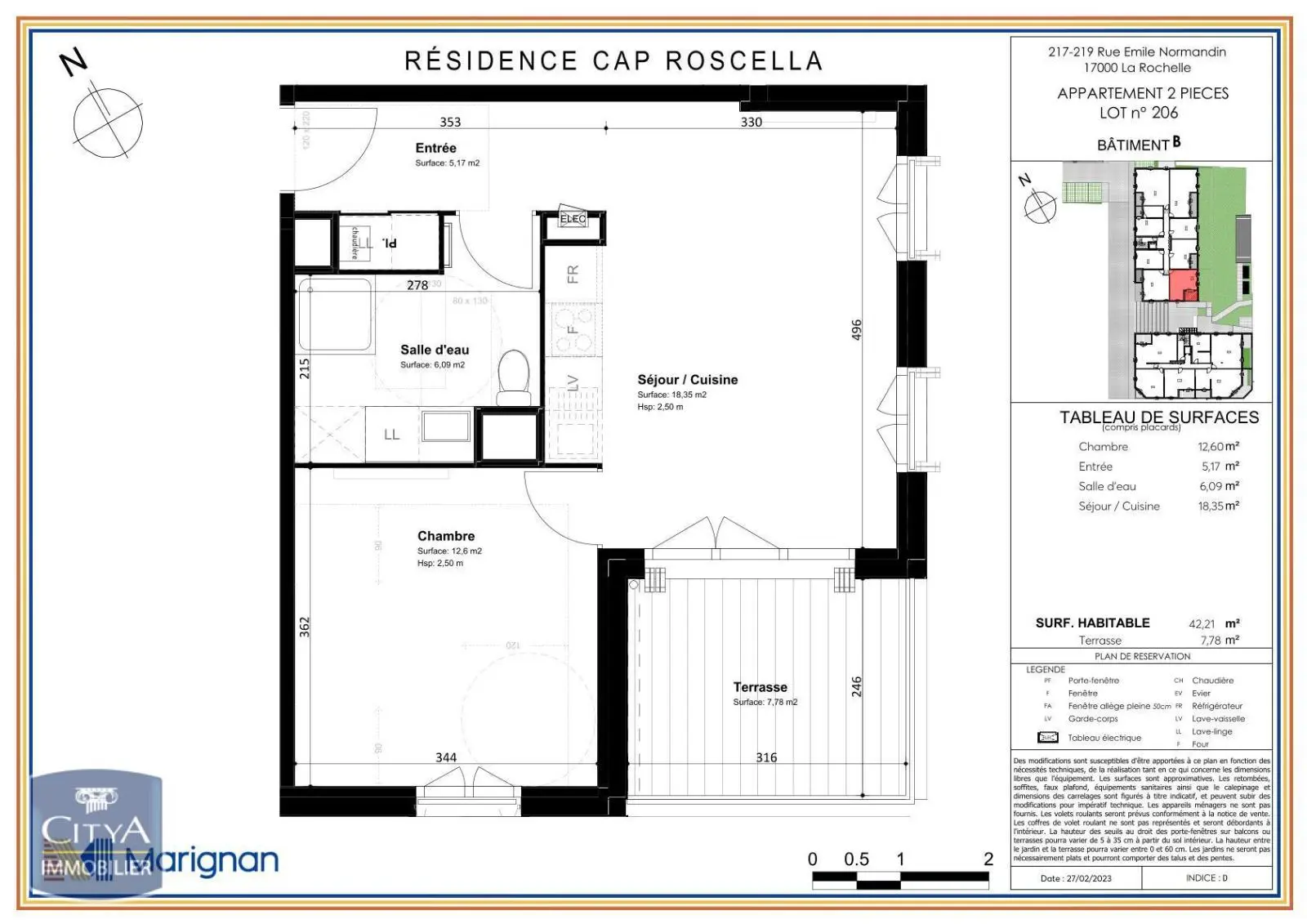 Photo 1 Appartement 2 pièces 42.21m²
