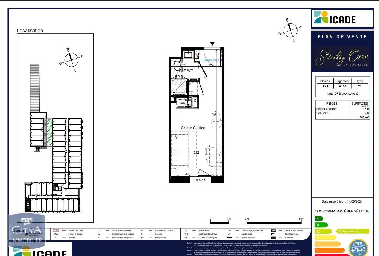 Photo 2 Appartement 1 pièce 18.8m²