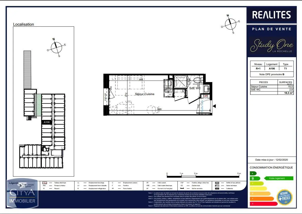 Photo 1 Appartement 1 pièce 18.3m²