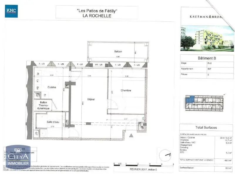 Photo 2 Appartement 2 pièces 49.5m²