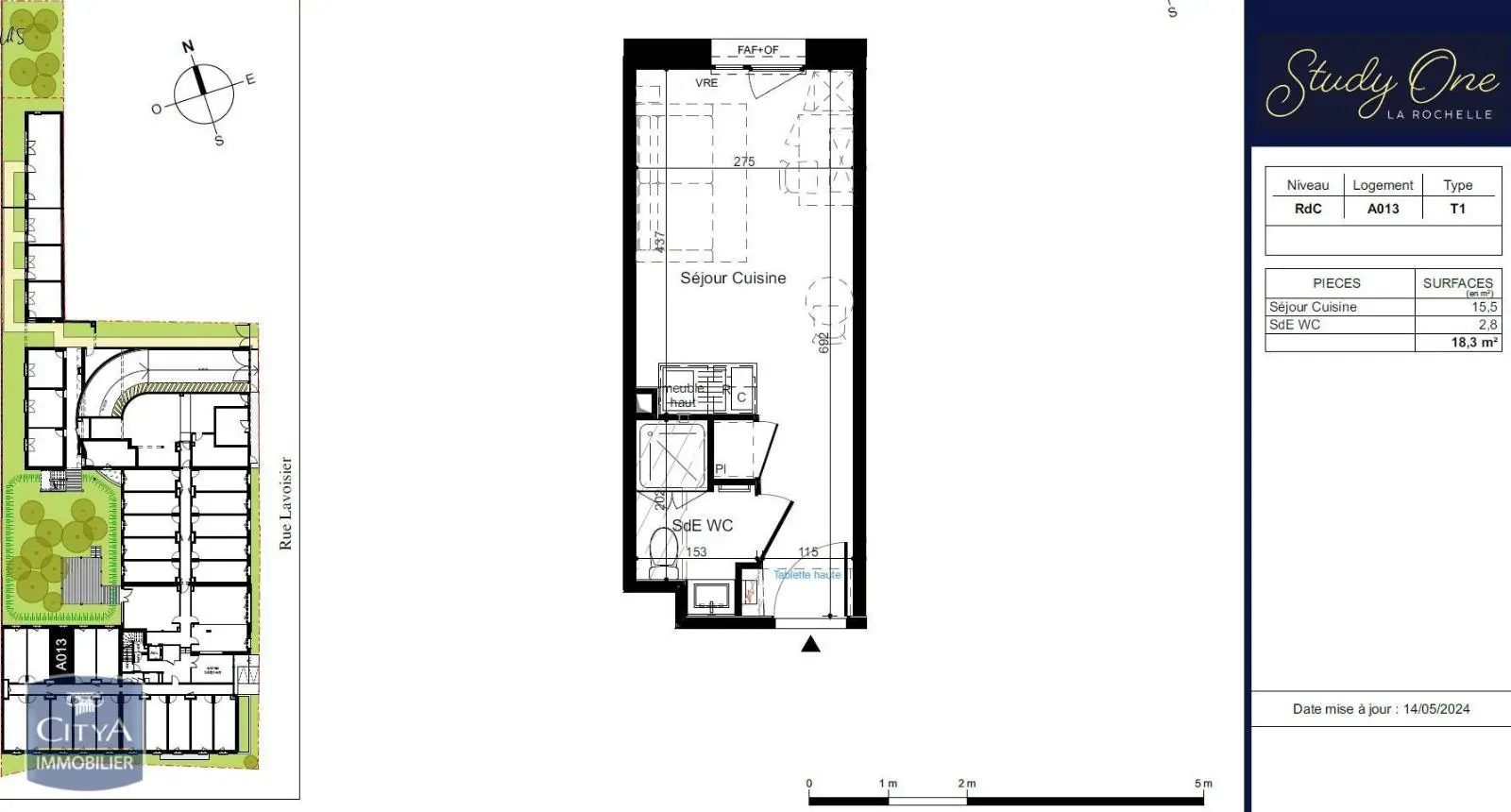 Photo 2 Appartement 1 pièce 18.3m²