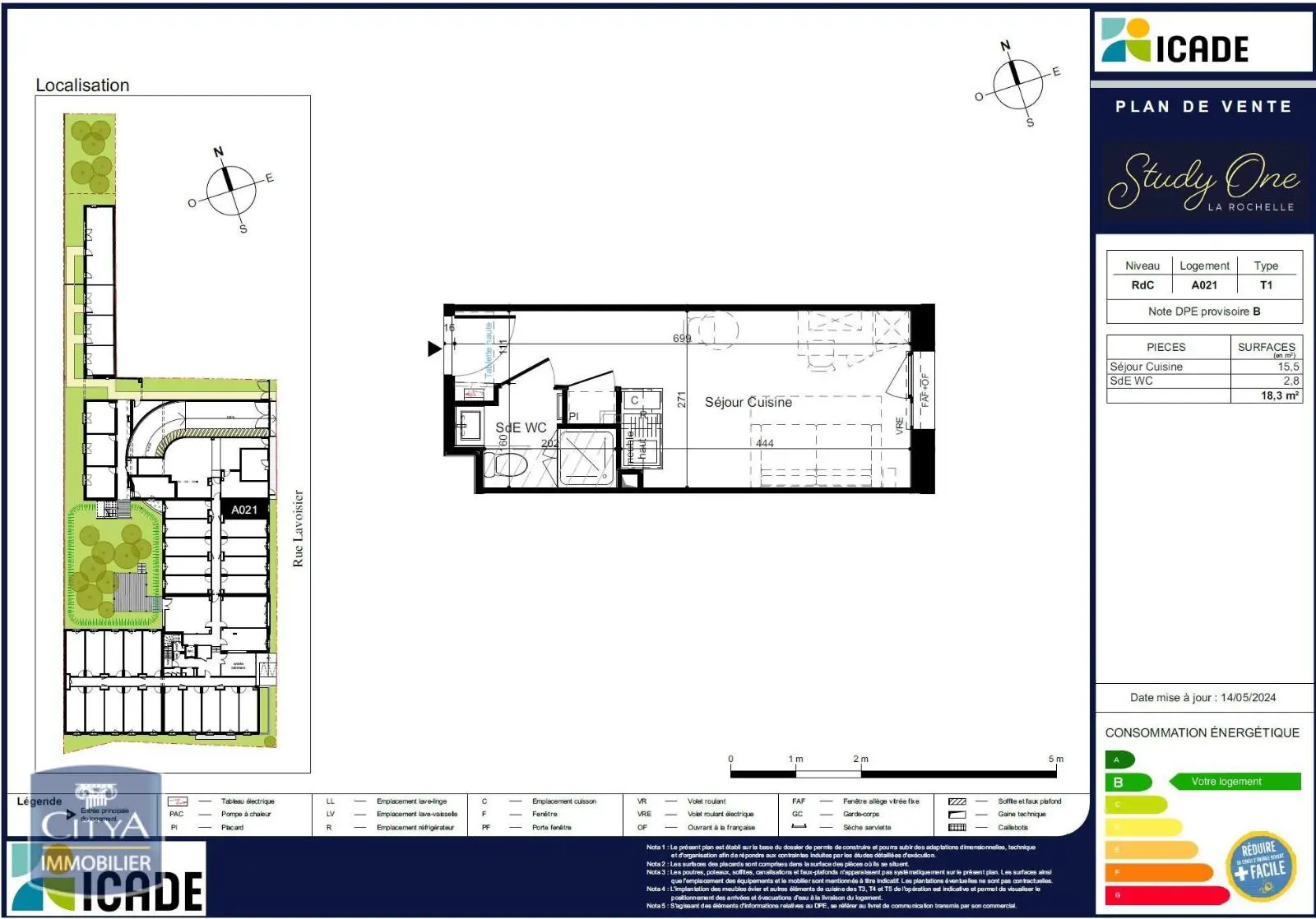 Photo 2 Appartement 1 pièce 18.3m²